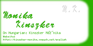 monika kinszker business card